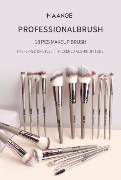 MAG5810 Premium - 18 st. exklusiva Make-up / sminkborstar av Bästa Kvalité